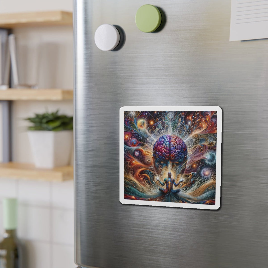 Cosmic Consciousness Meditation - Die-cut Magnet - Home Decor - g(0D·IO) - 6 × 6" - Die-Cut - 1 pc