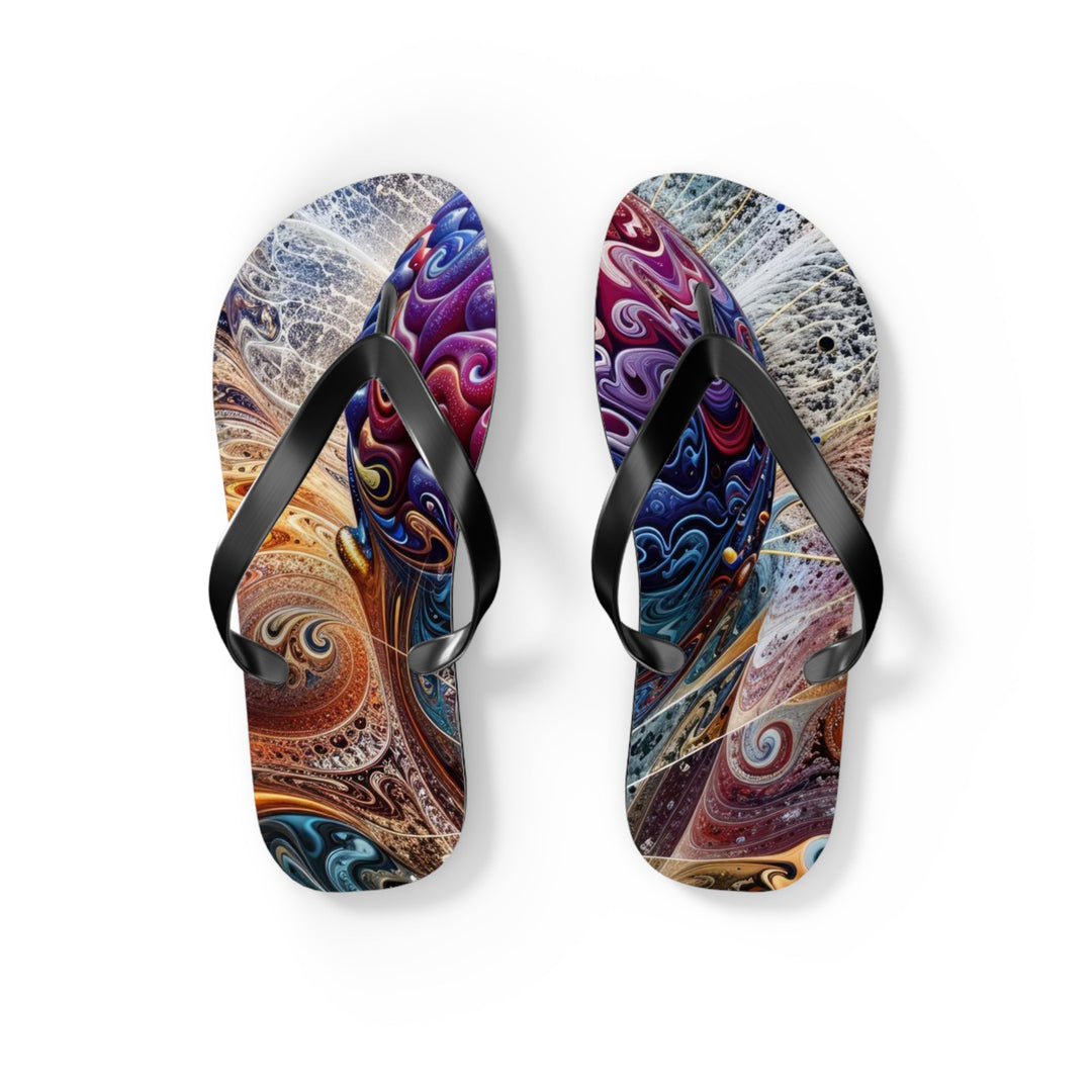 Cosmic Consciousness Meditation - Flip Flops - Shoes - g(0D·IO) - S - Black sole -