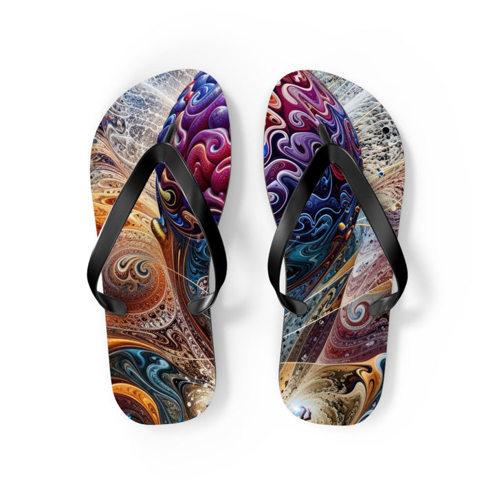 Cosmic Consciousness Meditation - Flip Flops - Shoes - g(0D·IO) - M - Black sole -