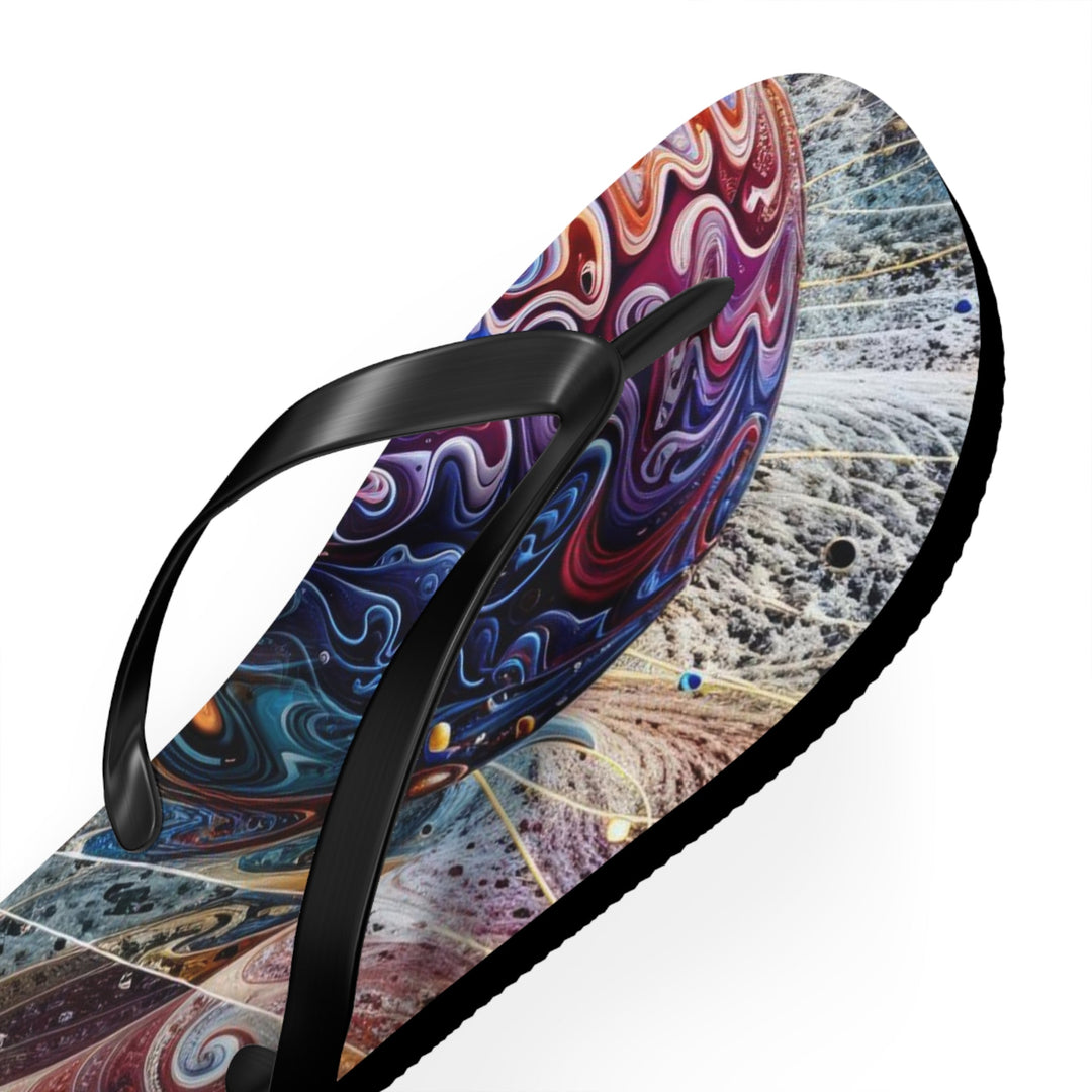 Cosmic Consciousness Meditation - Flip Flops - Shoes - g(0D·IO) - XL - Black sole -