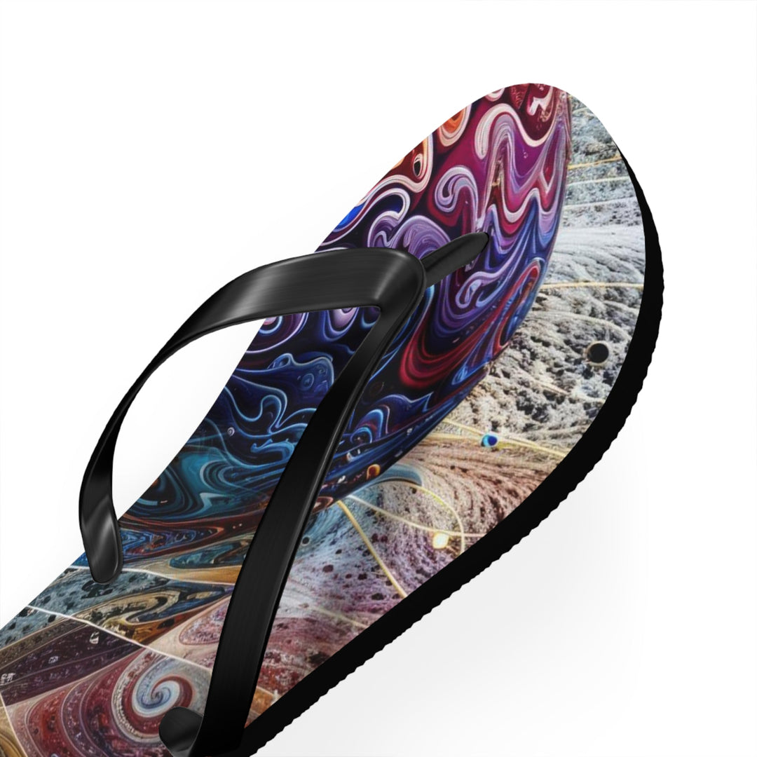 Cosmic Consciousness Meditation - Flip Flops - Shoes - g(0D·IO) - XL - Black sole -