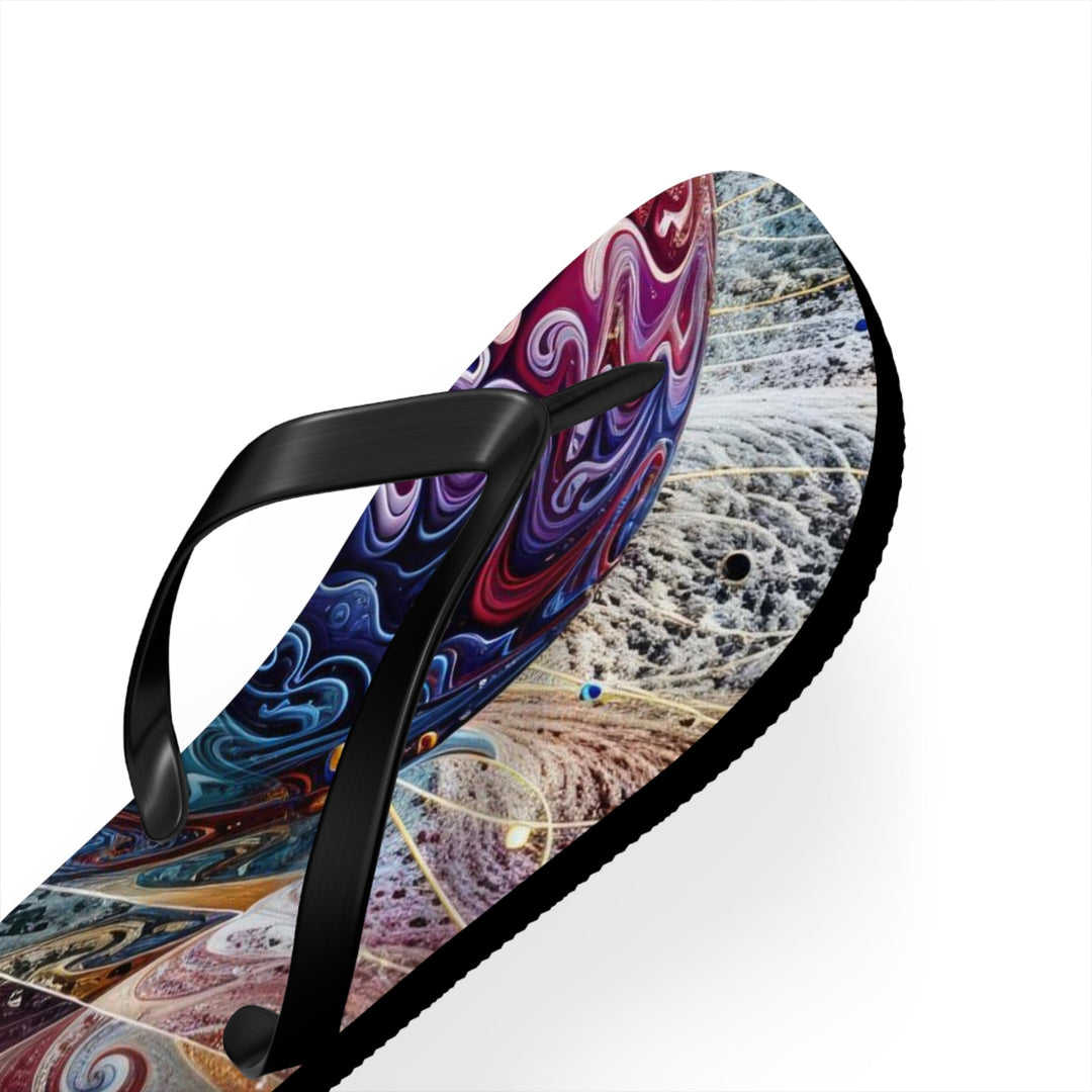 Cosmic Consciousness Meditation - Flip Flops - Shoes - g(0D·IO) - XL - Black sole -