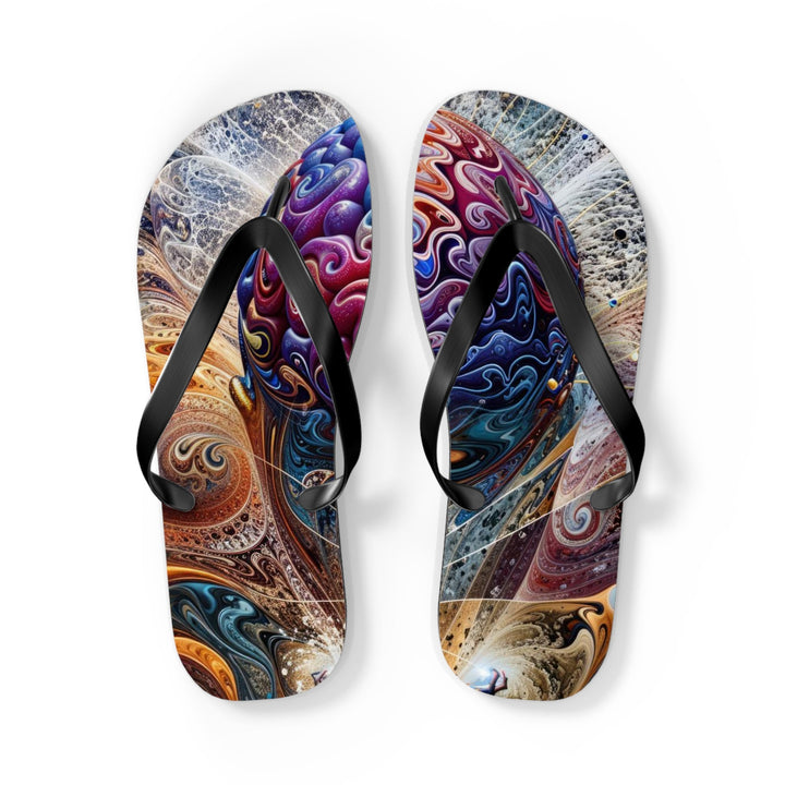 Cosmic Consciousness Meditation - Flip Flops - Shoes - g(0D·IO) - L - Black sole -