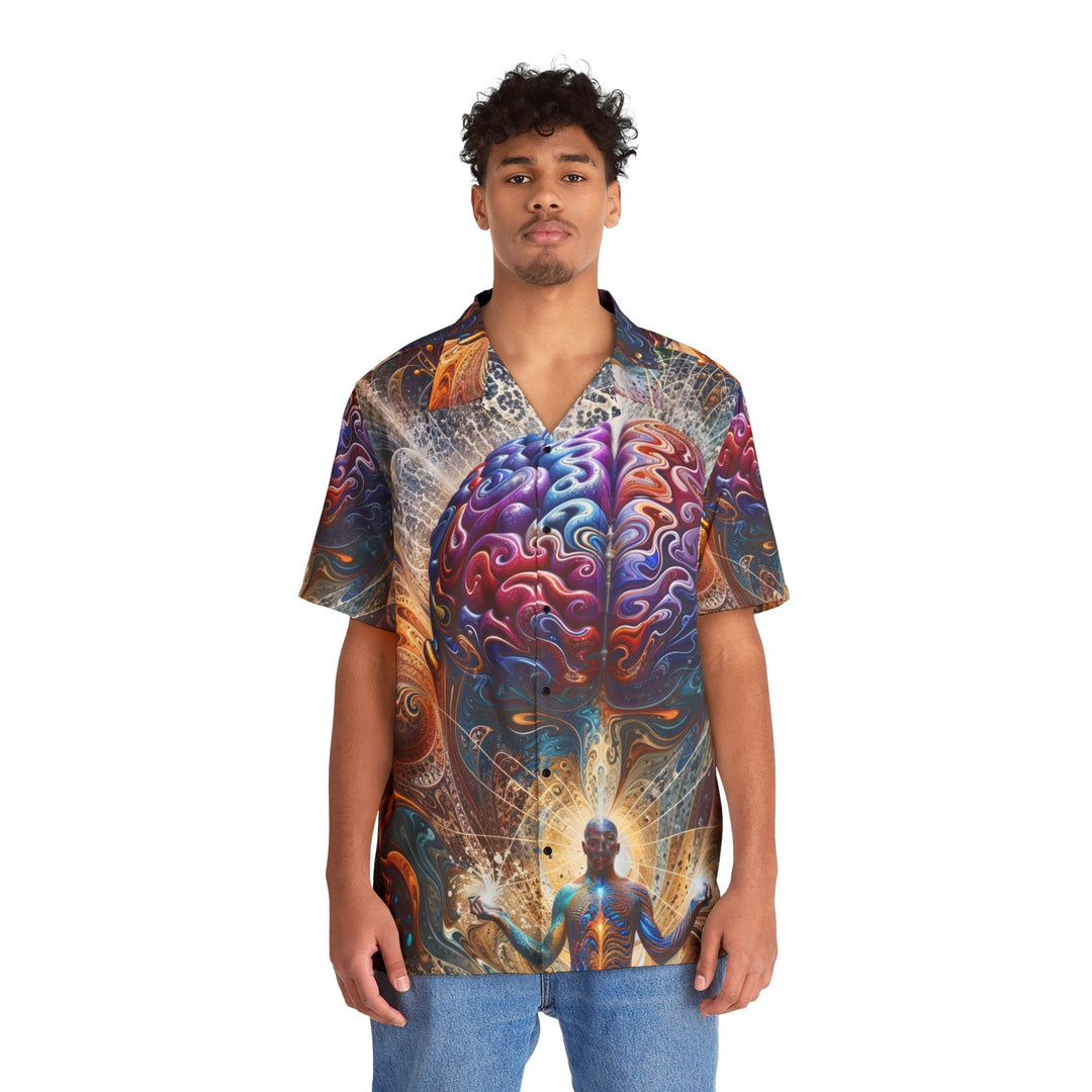 Cosmic Consciousness Meditation - Men's Hawaiian Shirt - All Over Prints - g(0D·IO) - S - Black -