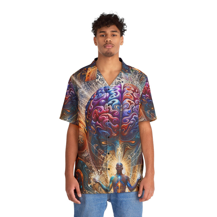 Cosmic Consciousness Meditation - Men's Hawaiian Shirt - All Over Prints - g(0D·IO) - S - Black -