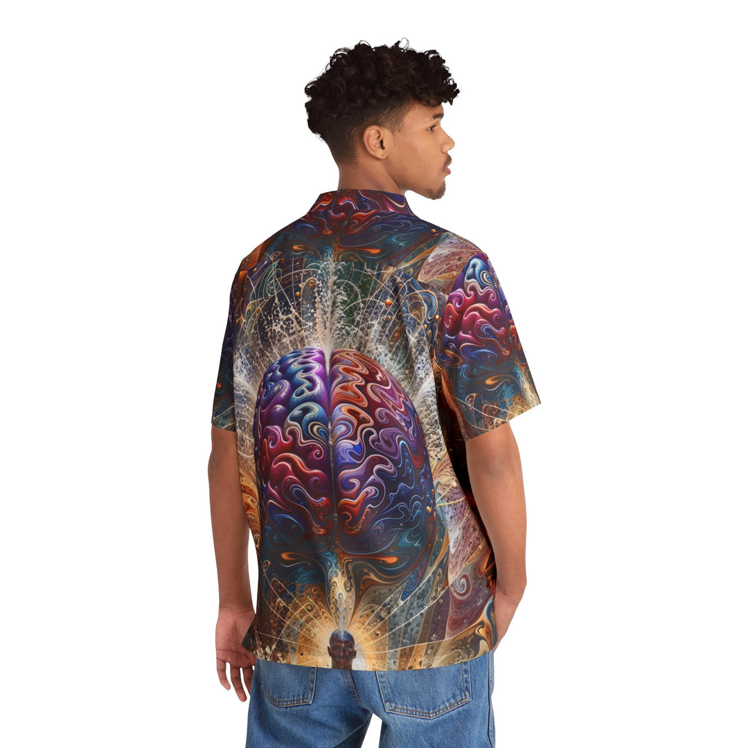 Cosmic Consciousness Meditation - Men's Hawaiian Shirt - All Over Prints - g(0D·IO) - S - Black -