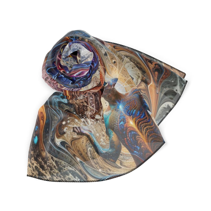 Cosmic Consciousness Meditation - Poly Scarf - Accessories - g(0D·IO) - Poly chiffon - 50" × 50" -