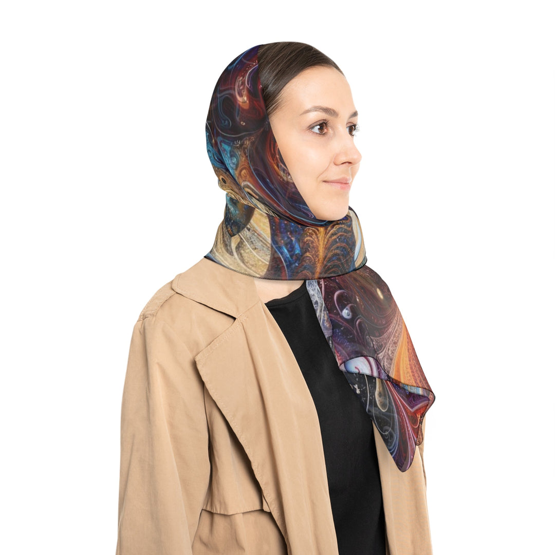 Cosmic Consciousness Meditation - Poly Scarf - Accessories - g(0D·IO) - Poly chiffon - 50" × 50" -