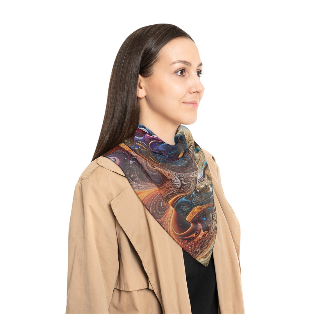 Cosmic Consciousness Meditation - Poly Scarf - Accessories - g(0D·IO) - Poly chiffon - 50" × 50" -