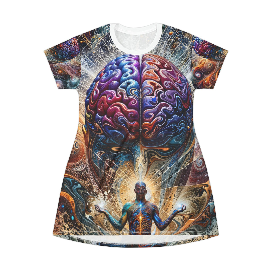 Cosmic Consciousness Meditation - T-Shirt Dress - All Over Prints - g(0D·IO) - XS - -