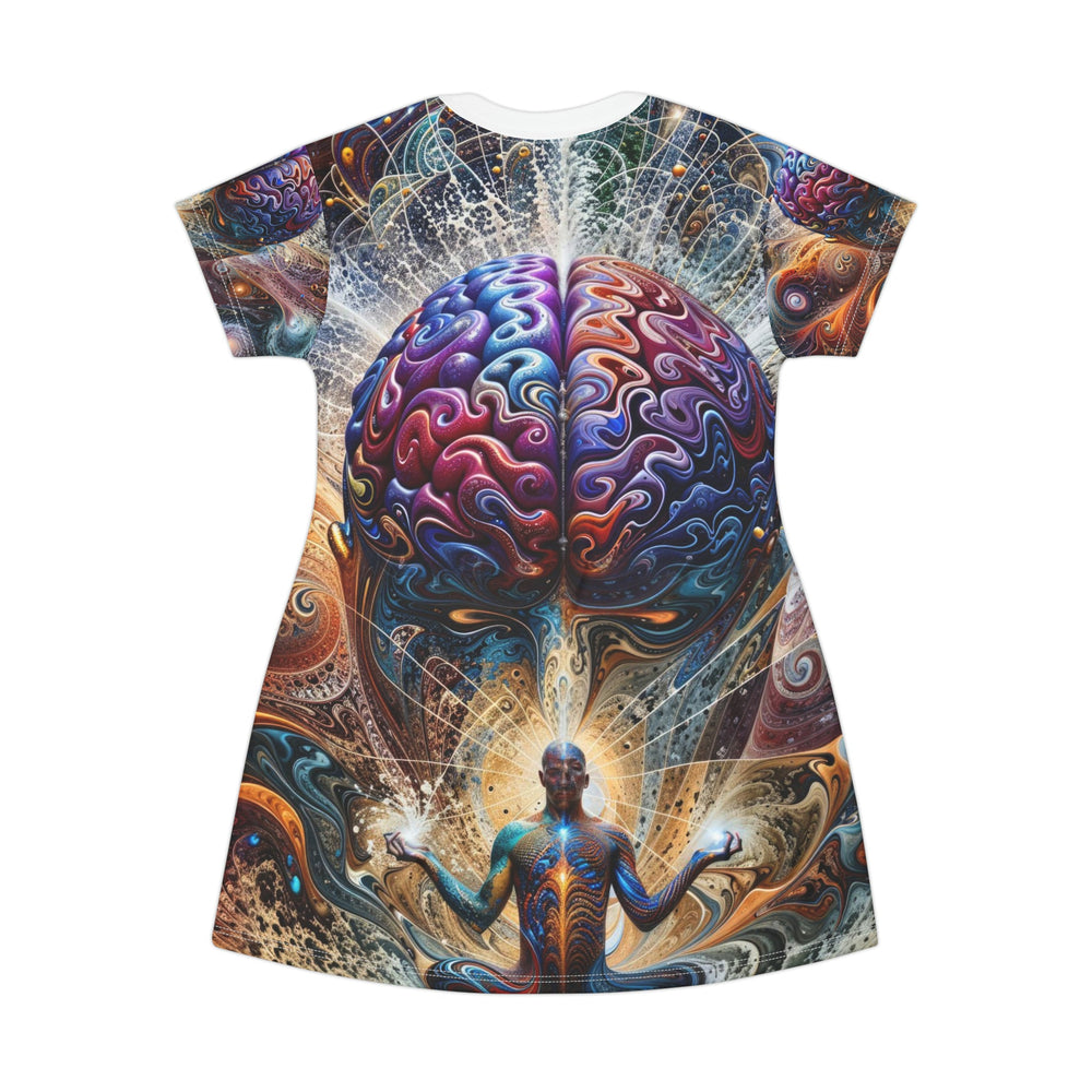 Cosmic Consciousness Meditation - T-Shirt Dress - All Over Prints - g(0D·IO) - XS - -