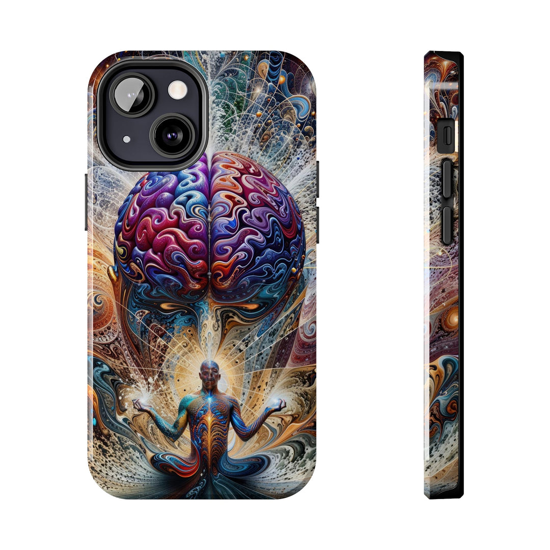 Cosmic Consciousness Meditation - Tough Phone Case - Phone Case - g(0D·IO) - iPhone 13 Mini - -