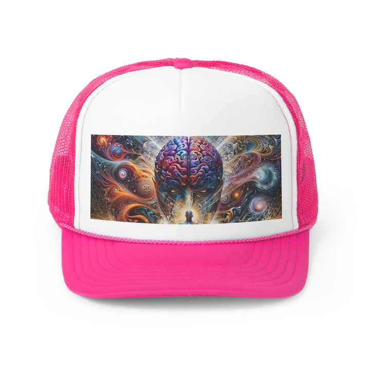 Cosmic Consciousness Meditation - Trucker Hat - Hats - g(0D·IO) - Pink - One size -