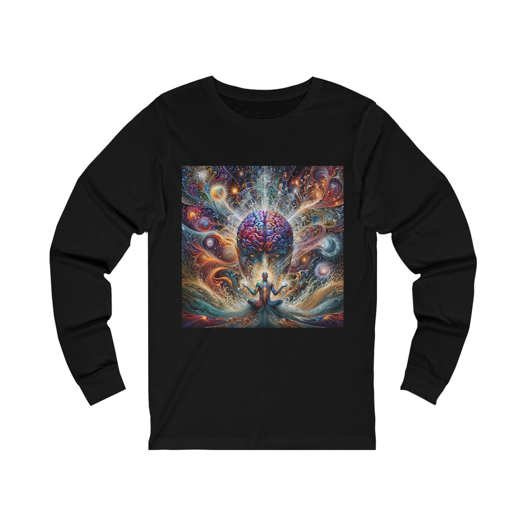 Cosmic Consciousness Meditation - Unisex Jersey Long Sleeve Tee - Long-sleeve - g(0D·IO) - S - Black -