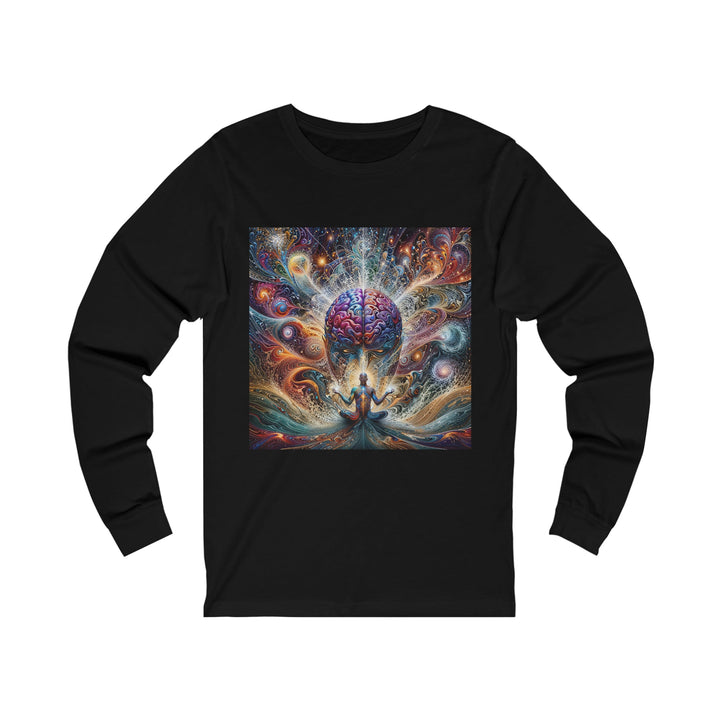 Cosmic Consciousness Meditation - Unisex Jersey Long Sleeve Tee - Long-sleeve - g(0D·IO) - S - Black -