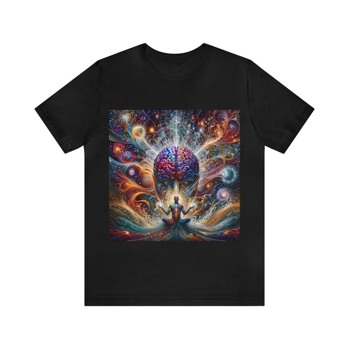 Cosmic Consciousness Meditation - Unisex Jersey Short Sleeve Tee - T-Shirt - g(0D·IO) - Black - S -