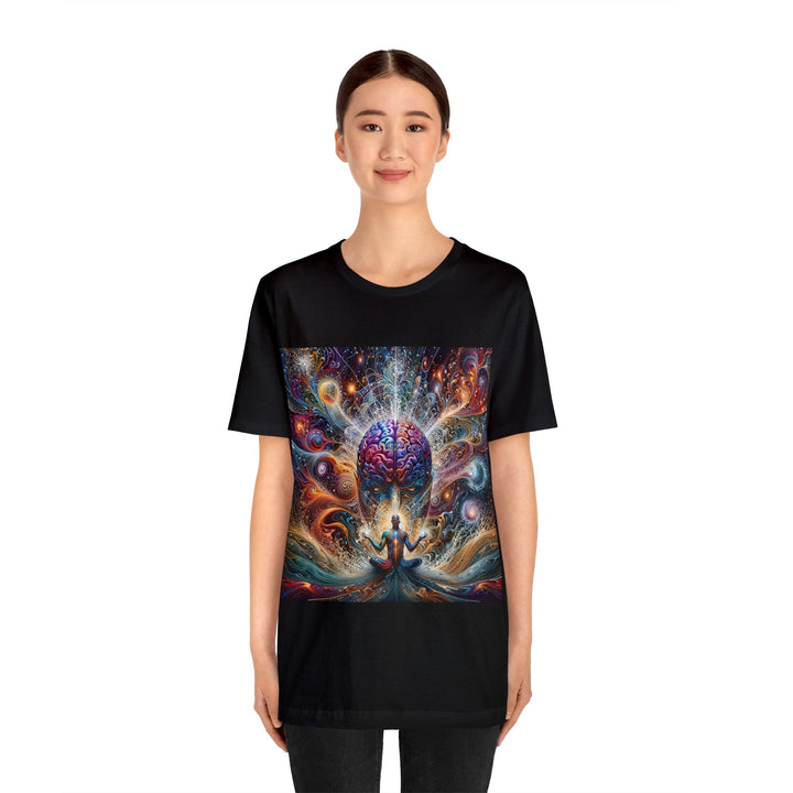 Cosmic Consciousness Meditation - Unisex Jersey Short Sleeve Tee - T-Shirt - g(0D·IO) - Black - S -