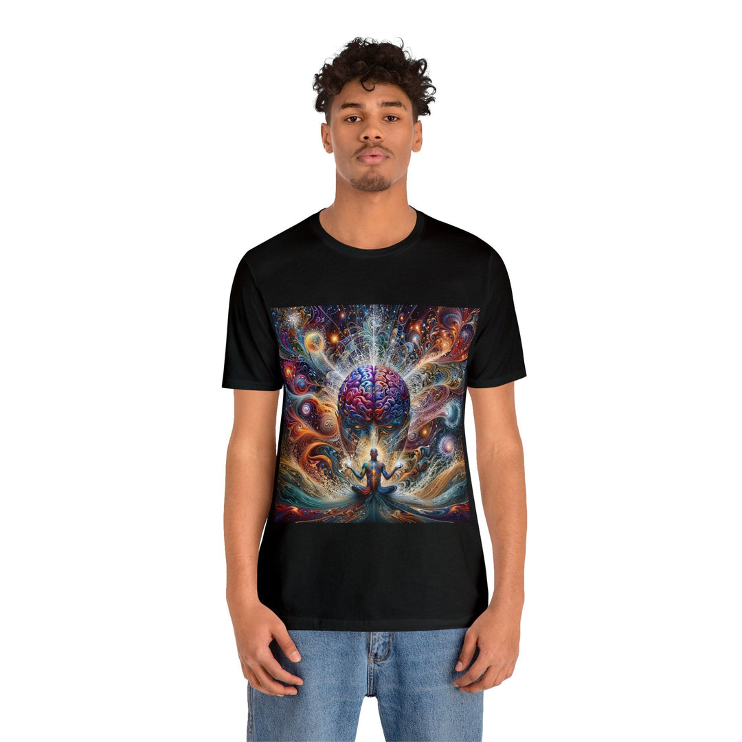 Cosmic Consciousness Meditation - Unisex Jersey Short Sleeve Tee - T-Shirt - g(0D·IO) - Black - S -