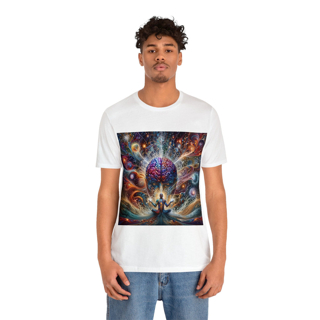 Cosmic Consciousness Meditation - Unisex Jersey Short Sleeve Tee - T-Shirt - g(0D·IO) - Black - S -