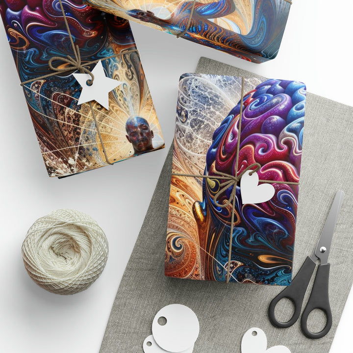 Cosmic Consciousness Meditation - Wrapping Paper - Home Decor - g(0D·IO) - 30'' x 72'' - Matte -