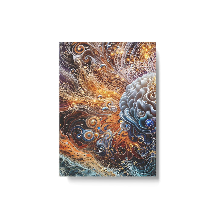 Cosmic Consciousness Vortex - Hard Backed Journal - Paper products - g(0D·IO) - Graph - A5 - White