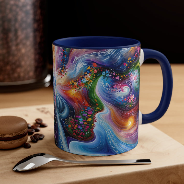 Cosmic Dream Silhouette - Accent Coffee Mug - Mug - g(0D·IO) - Pink - 11oz -