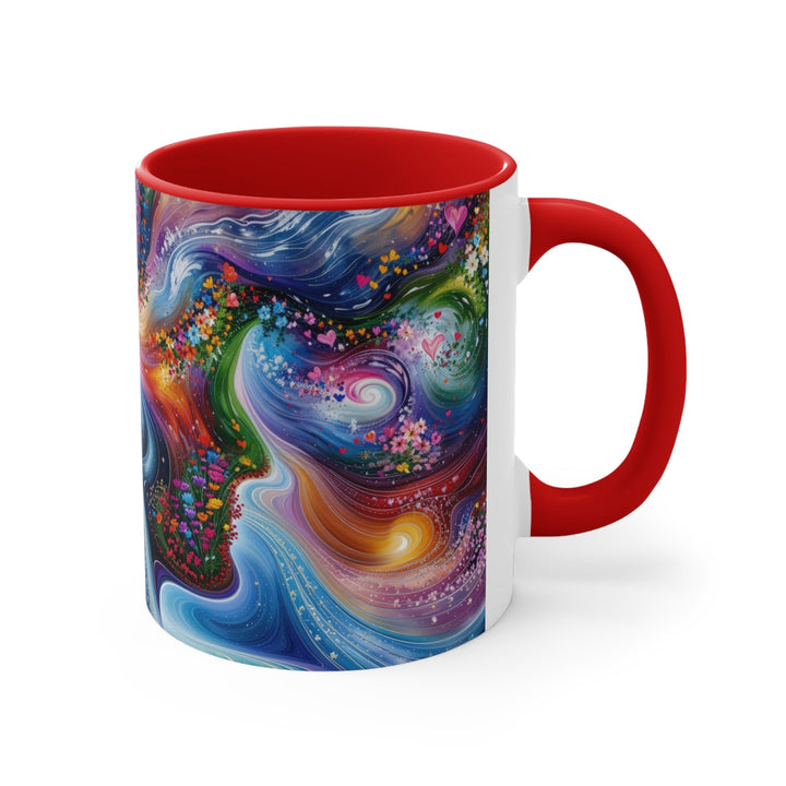 Cosmic Dream Silhouette - Accent Coffee Mug - Mug - g(0D·IO) - Pink - 11oz -