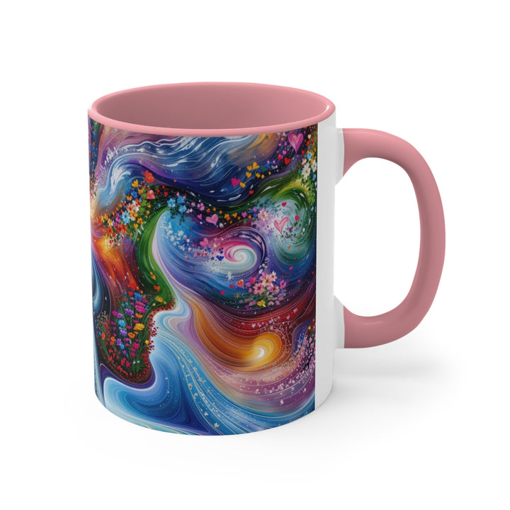 Cosmic Dream Silhouette - Accent Coffee Mug - Mug - g(0D·IO) - Pink - 11oz -