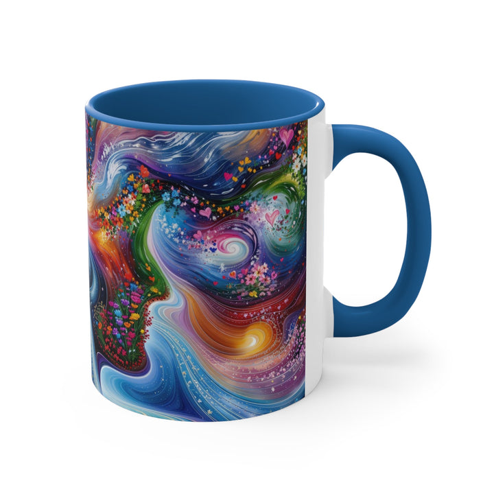 Cosmic Dream Silhouette - Accent Coffee Mug - Mug - g(0D·IO) - Pink - 11oz -