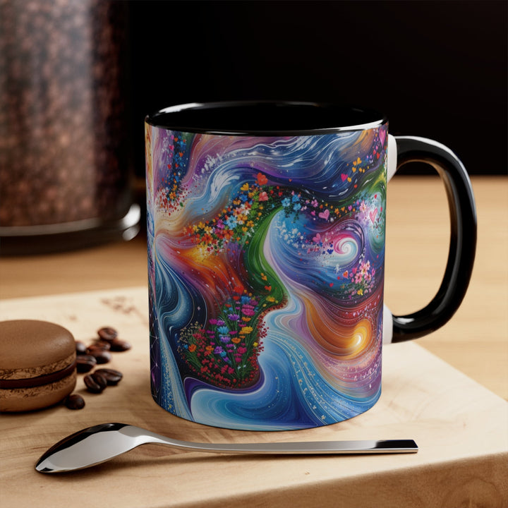 Cosmic Dream Silhouette - Accent Coffee Mug - Mug - g(0D·IO) - Pink - 11oz -