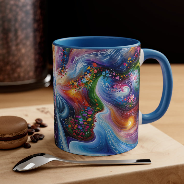 Cosmic Dream Silhouette - Accent Coffee Mug - Mug - g(0D·IO) - Pink - 11oz -