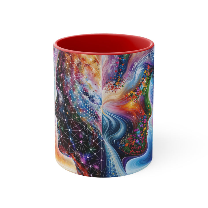 Cosmic Dream Silhouette - Accent Coffee Mug - Mug - g(0D·IO) - Red - 11oz -