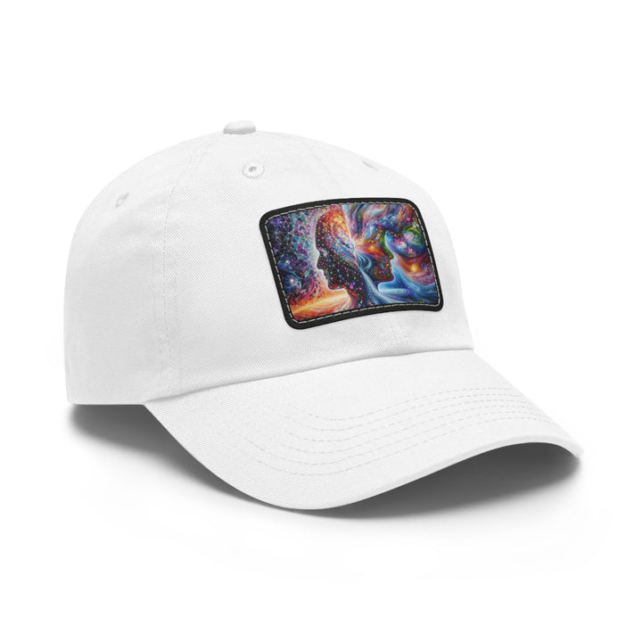 Cosmic Dream Silhouette - Dad Hat - Hats - g(0D·IO) - White / Black patch - Rectangle - One size