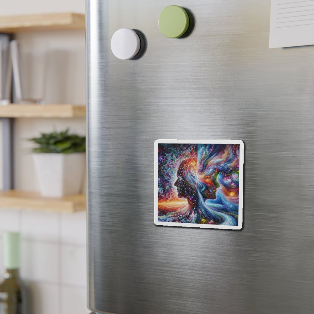 Cosmic Dream Silhouette - Die-cut Magnet - Home Decor - g(0D·IO) - 6 × 6" - Die-Cut - 1 pc