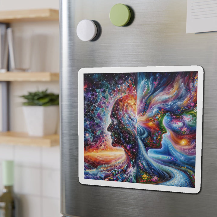Cosmic Dream Silhouette - Die-cut Magnet - Home Decor - g(0D·IO) - 6 × 6" - Die-Cut - 1 pc