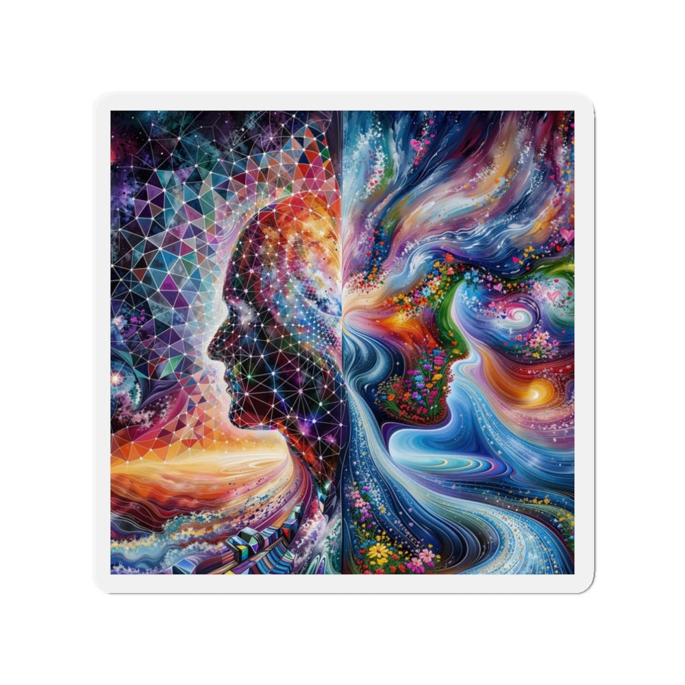Cosmic Dream Silhouette - Die-cut Magnet - Home Decor - g(0D·IO) - 3" x 3" - Die-Cut - 1 pc