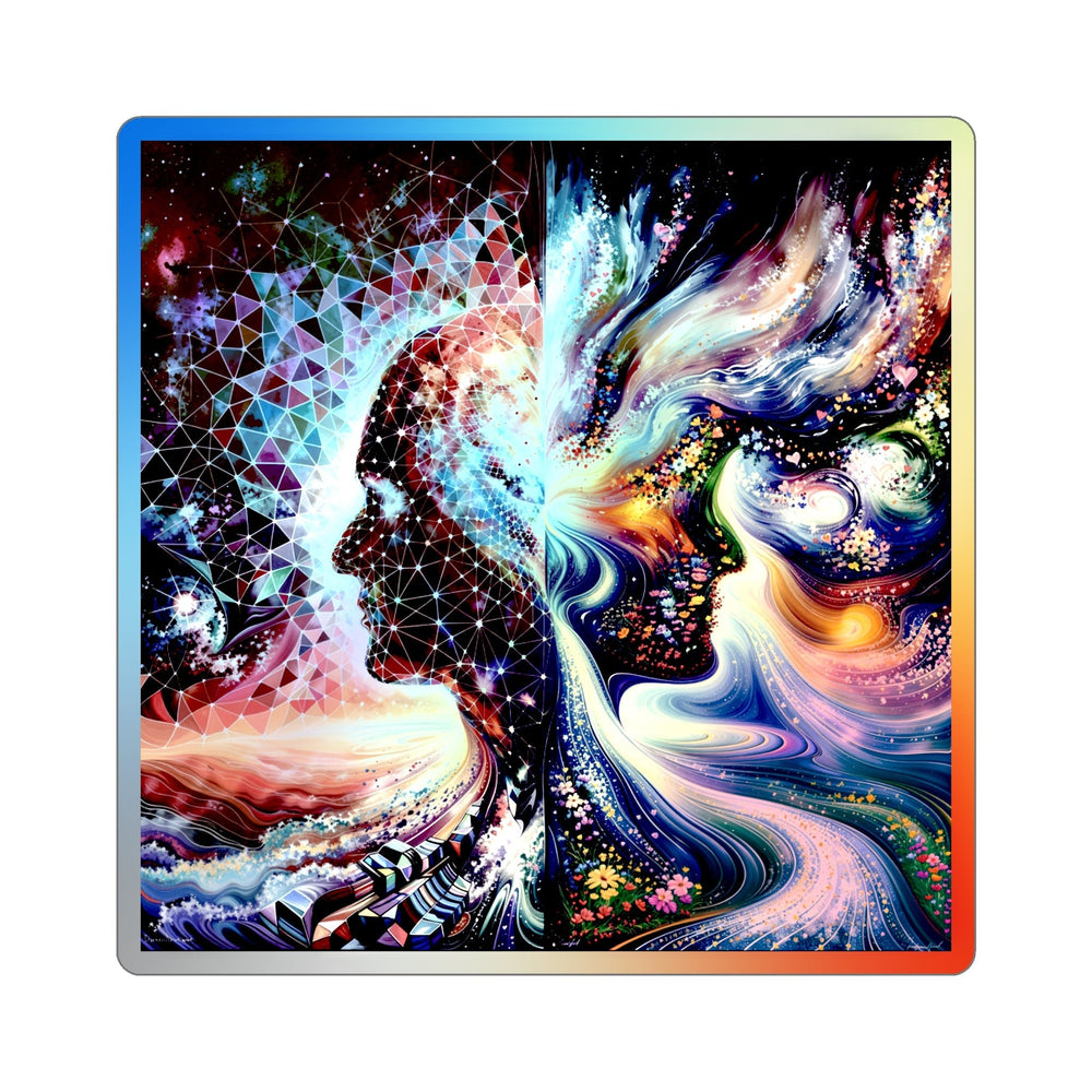 Cosmic Dream Silhouette - Holographic Die-Cut Sticker - Paper products - g(0D·IO) - 3" × 3" - Die-Cut - Holographic