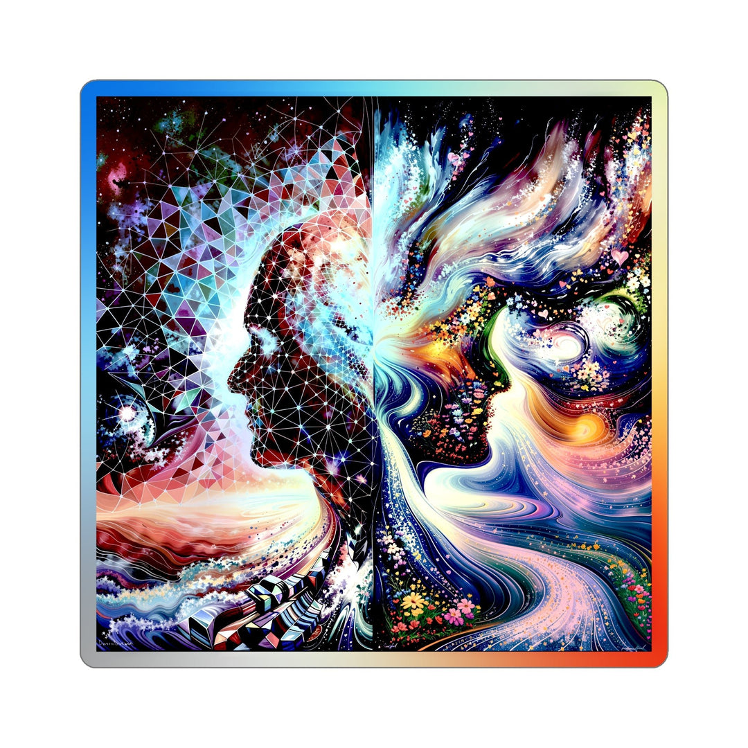 Cosmic Dream Silhouette - Holographic Die-Cut Sticker - Paper products - g(0D·IO) - 6" × 6" - Die-Cut - Holographic