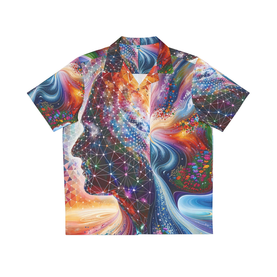 Cosmic Dream Silhouette - Men's Hawaiian Shirt - All Over Prints - g(0D·IO) - S - White -