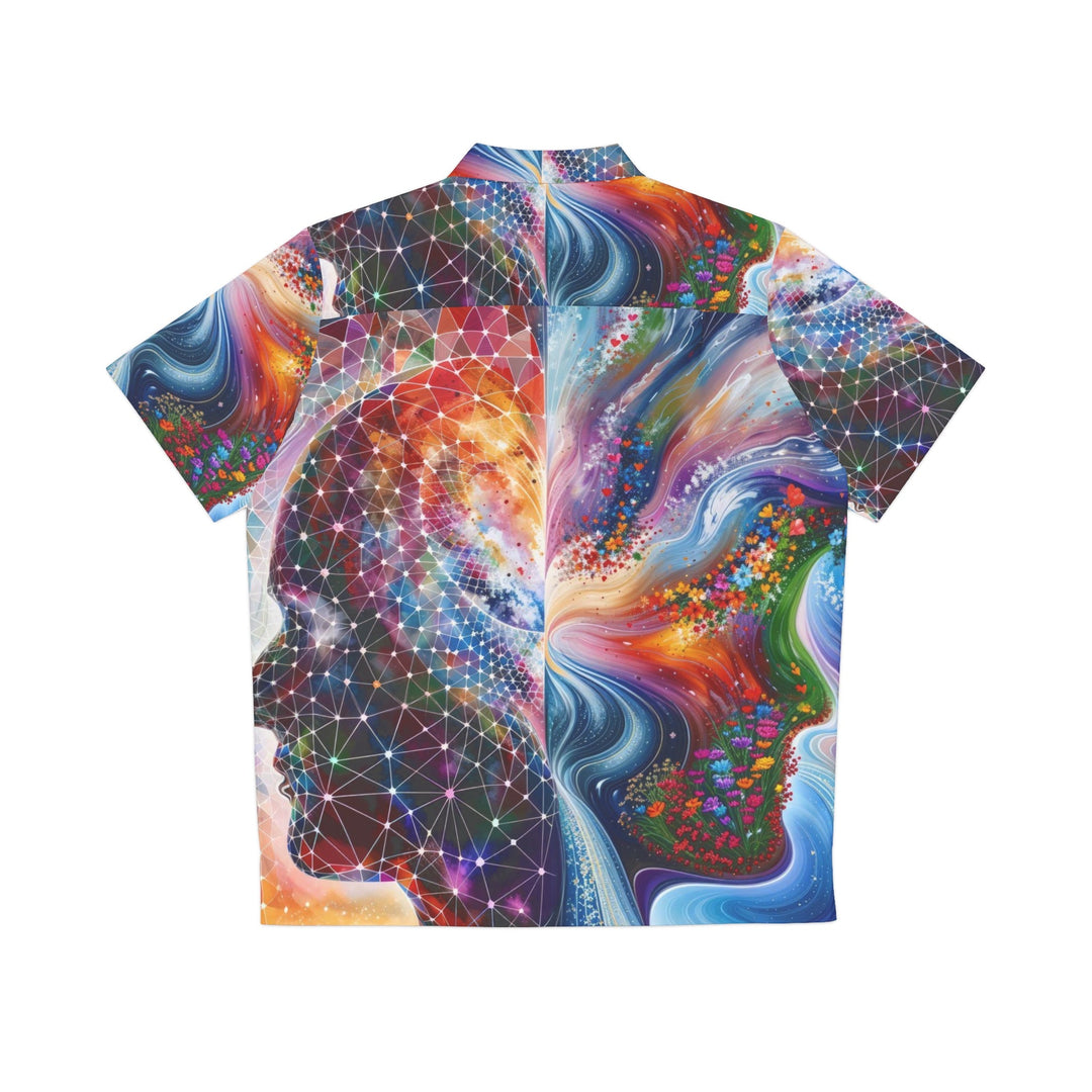 Cosmic Dream Silhouette - Men's Hawaiian Shirt - All Over Prints - g(0D·IO) - S - Black -