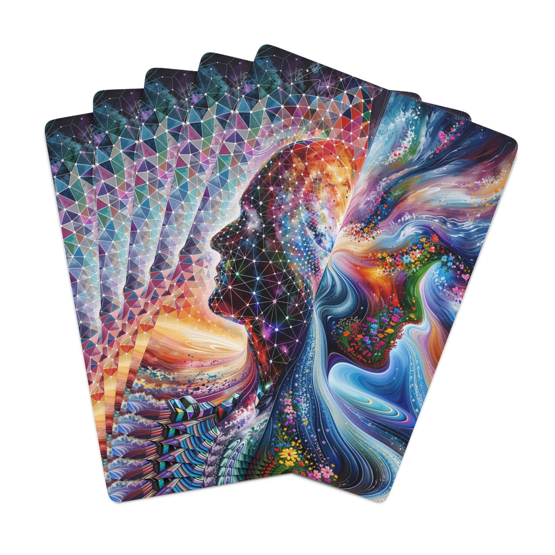 Cosmic Dream Silhouette - Poker Cards - Paper products - g(0D·IO) - 2.47" x 3.47" - White - Semi Glossy