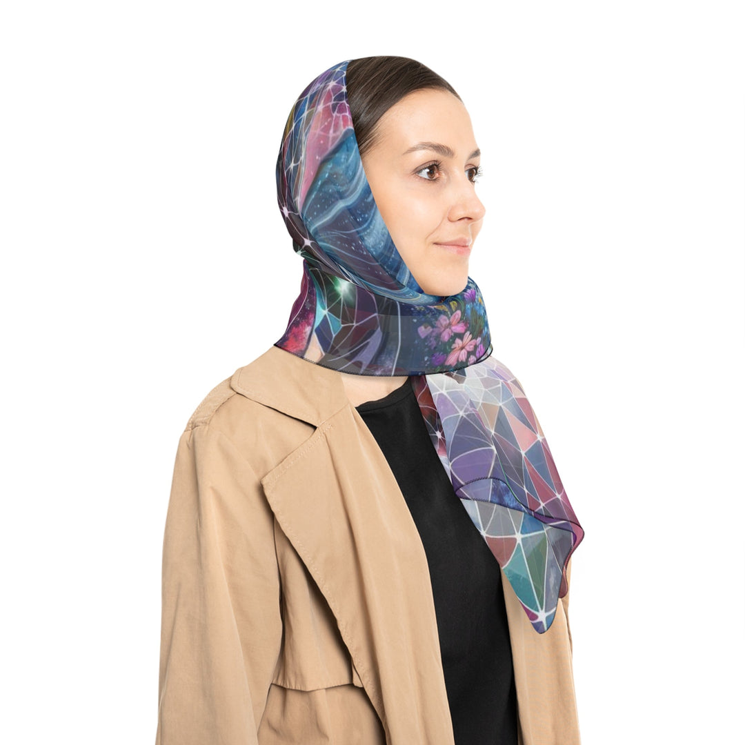 Cosmic Dream Silhouette - Poly Scarf - Accessories - g(0D·IO) - Poly chiffon - 50" × 50" -