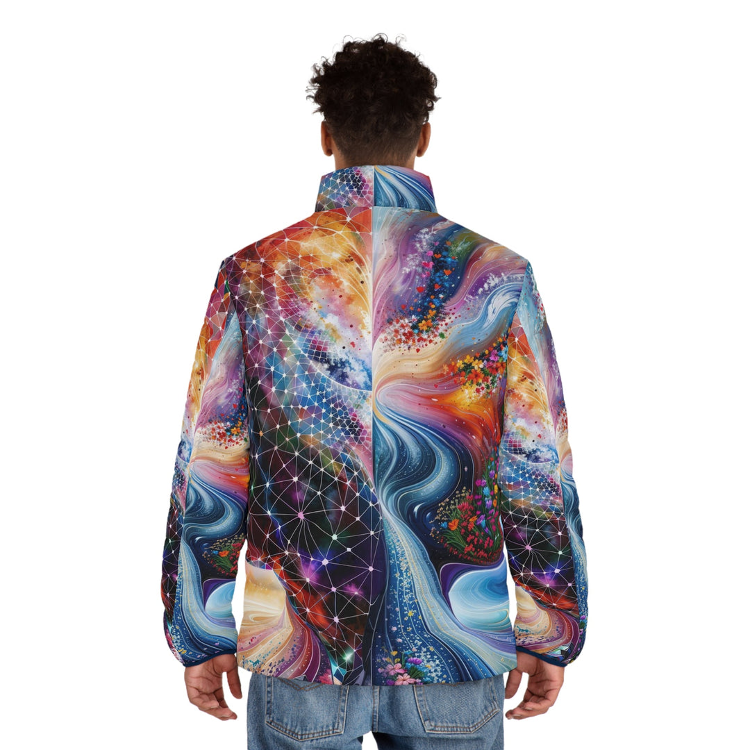 Cosmic Dream Silhouette - Puffer Jacket - All Over Prints - g(0D·IO) - S - Black zipper -