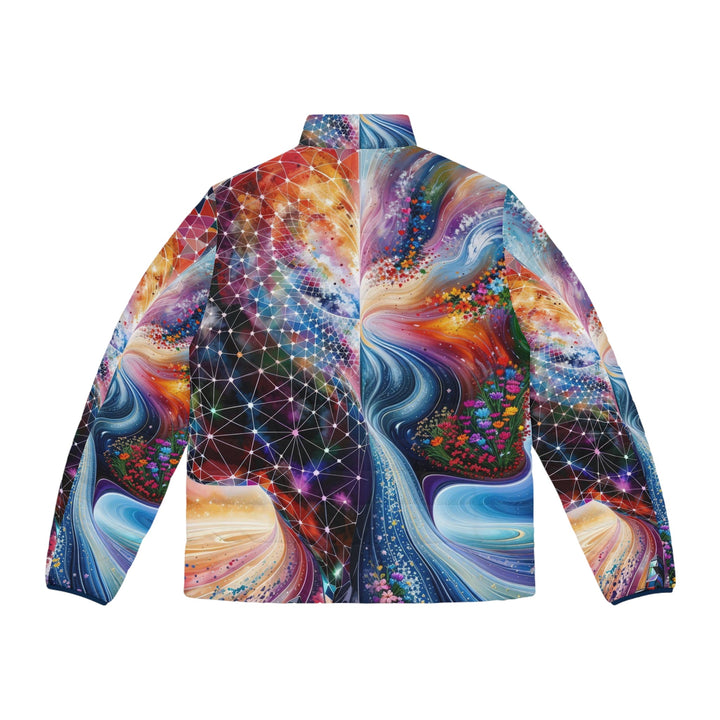 Cosmic Dream Silhouette - Puffer Jacket - All Over Prints - g(0D·IO) - S - Black zipper -