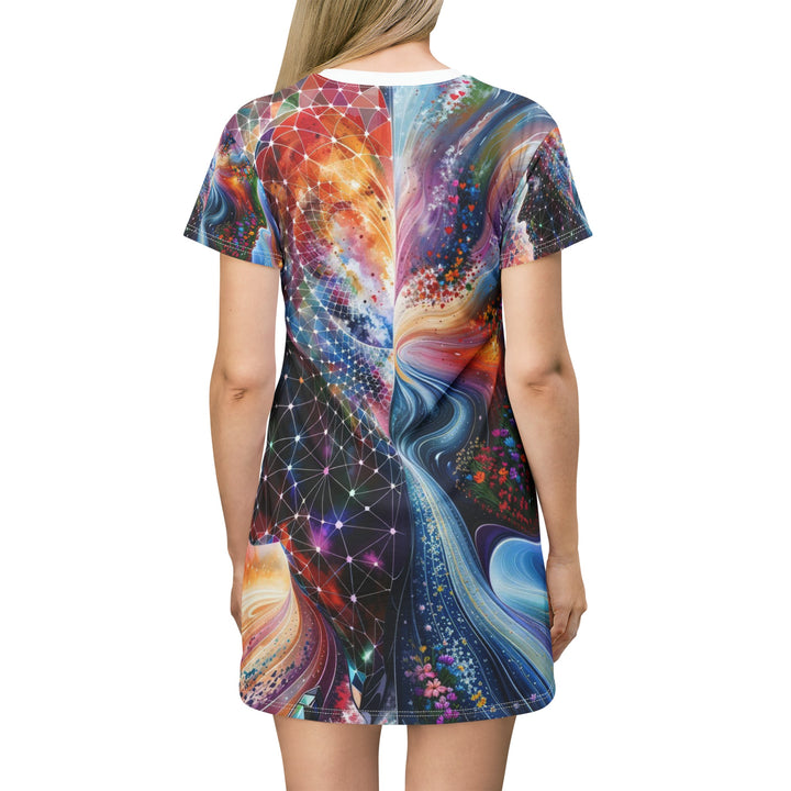 Cosmic Dream Silhouette - T-Shirt Dress - All Over Prints - g(0D·IO) - XS - -