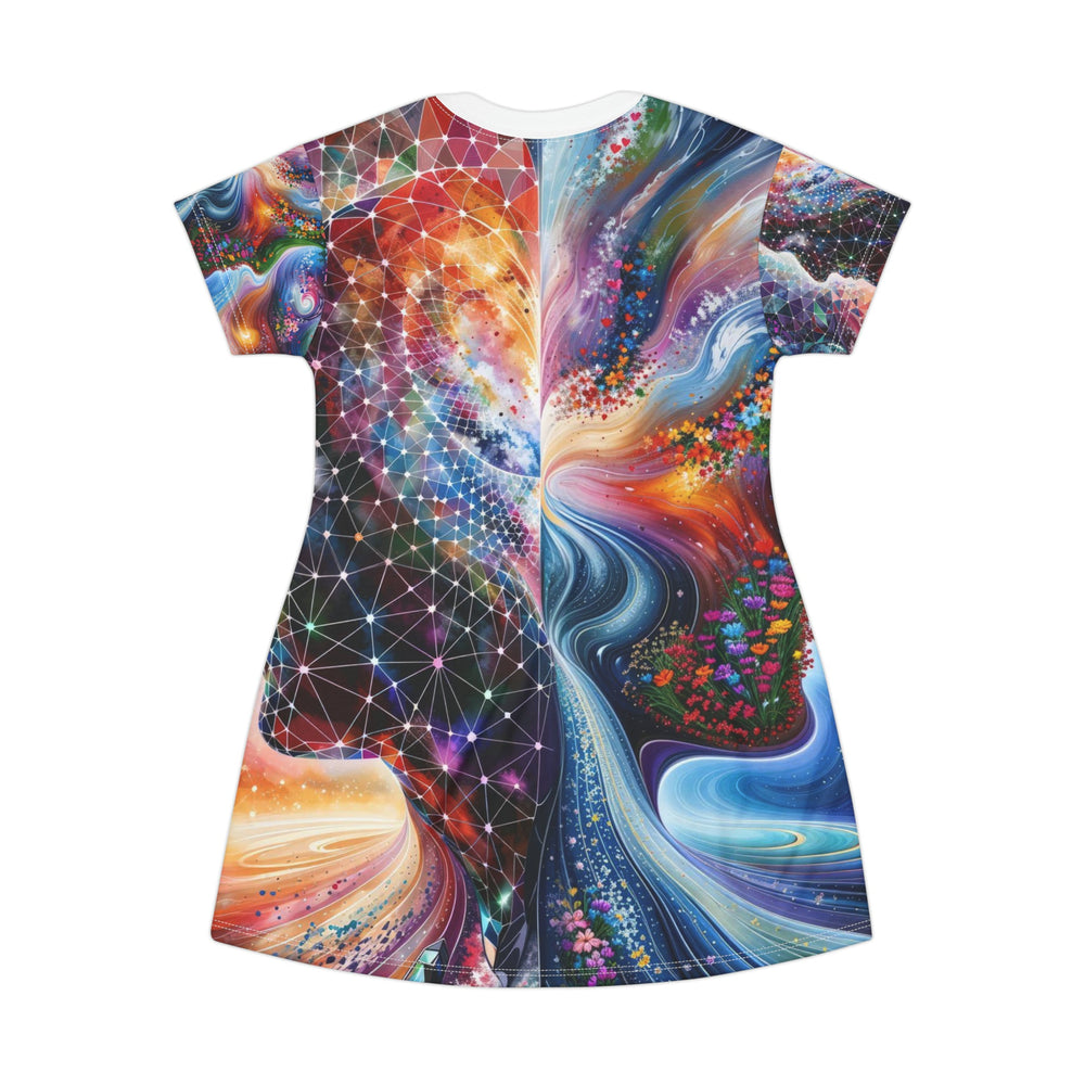 Cosmic Dream Silhouette - T-Shirt Dress - All Over Prints - g(0D·IO) - XS - -