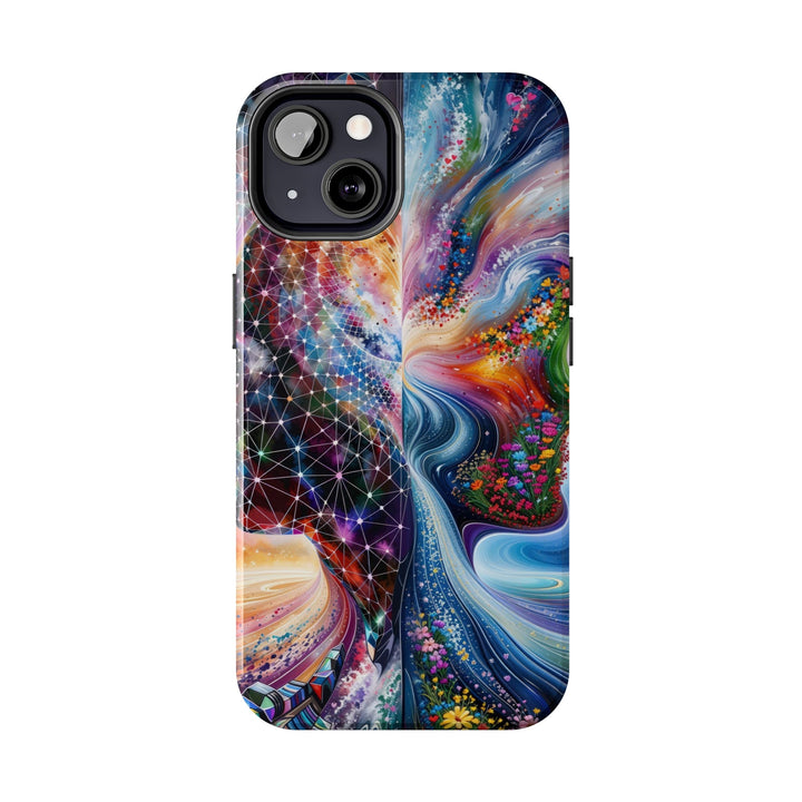 Cosmic Dream Silhouette - Tough Phone Case - Phone Case - g(0D·IO) - iPhone 13 Mini - -