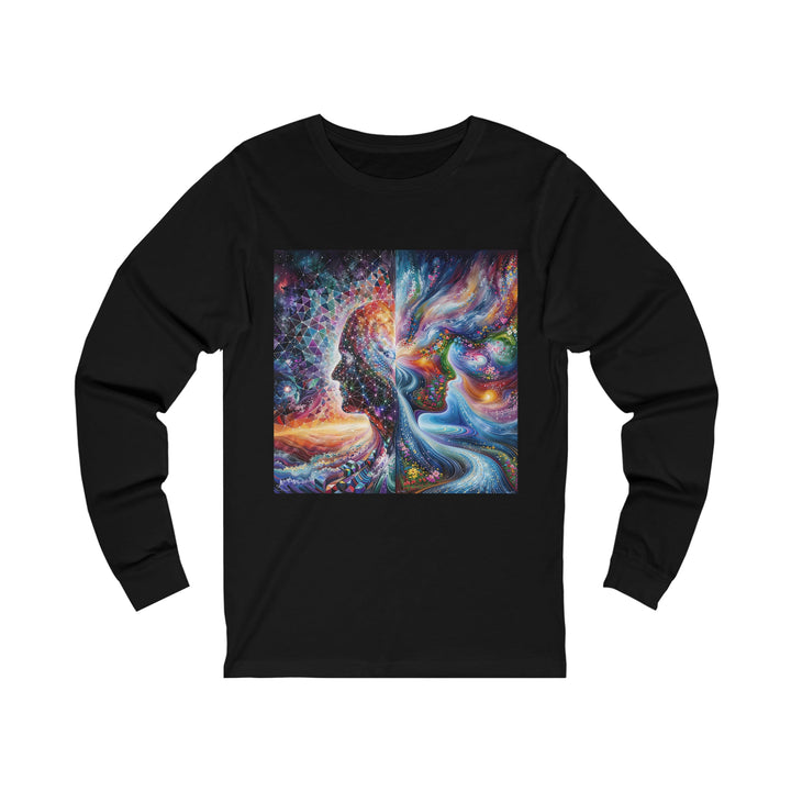 Cosmic Dream Silhouette - Unisex Jersey Long Sleeve Tee - Long-sleeve - g(0D·IO) - S - Black -