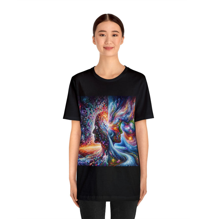 Cosmic Dream Silhouette - Unisex Jersey Short Sleeve Tee - T-Shirt - g(0D·IO) - Black - S -