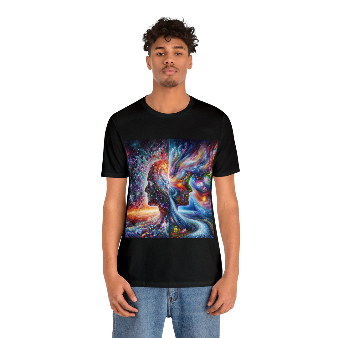 Cosmic Dream Silhouette - Unisex Jersey Short Sleeve Tee - T-Shirt - g(0D·IO) - Black - S -